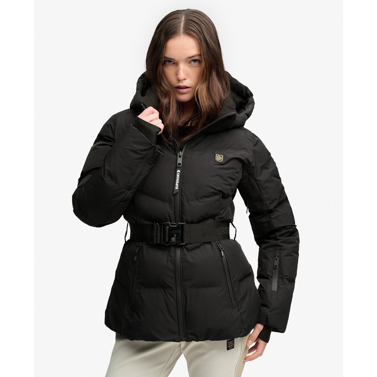 Veste de Ski Matelassée Luxe Coupe Ajustée noir, SUPERDRY