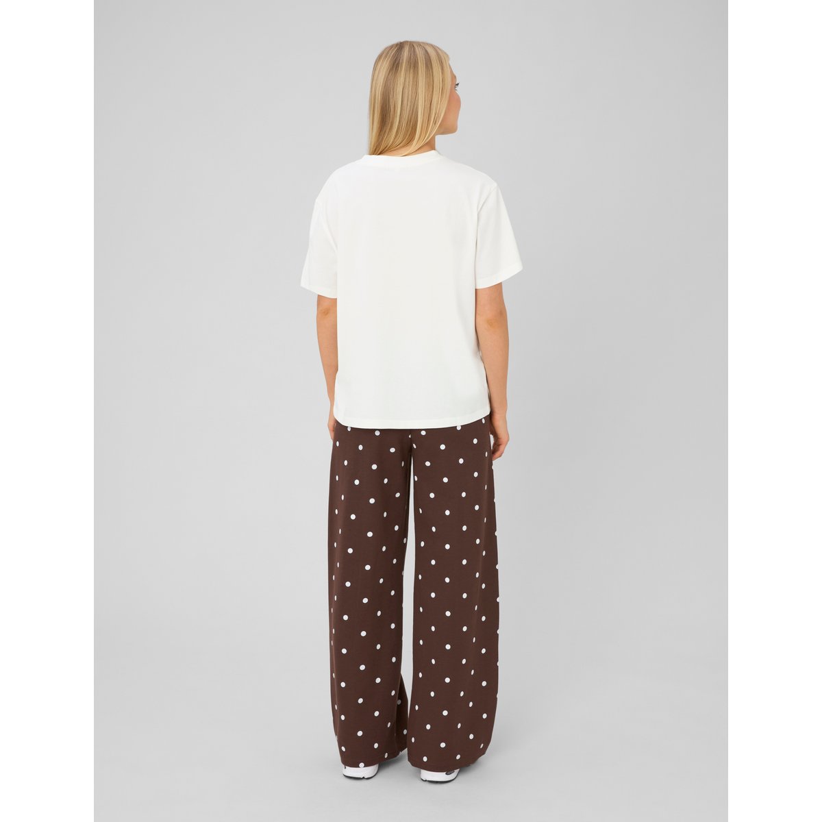 Pantalon jogging à pois marron foncée, BZB