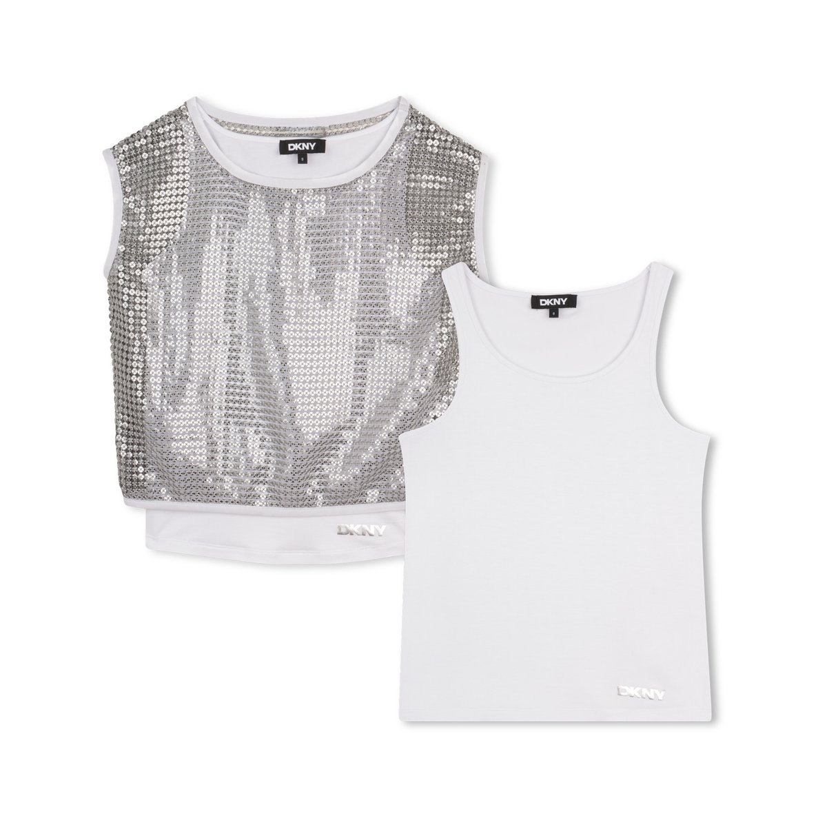 T-shirt 2 en 1 silver, DKNY