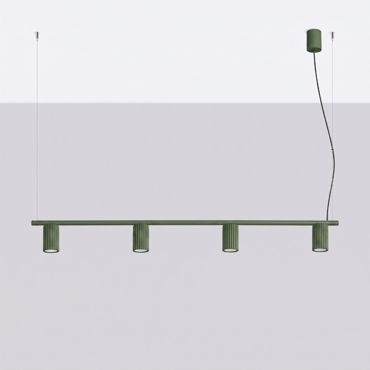 Lustre Aluminium Vert Olive GU10 4 KARBON vert olive, EDEN