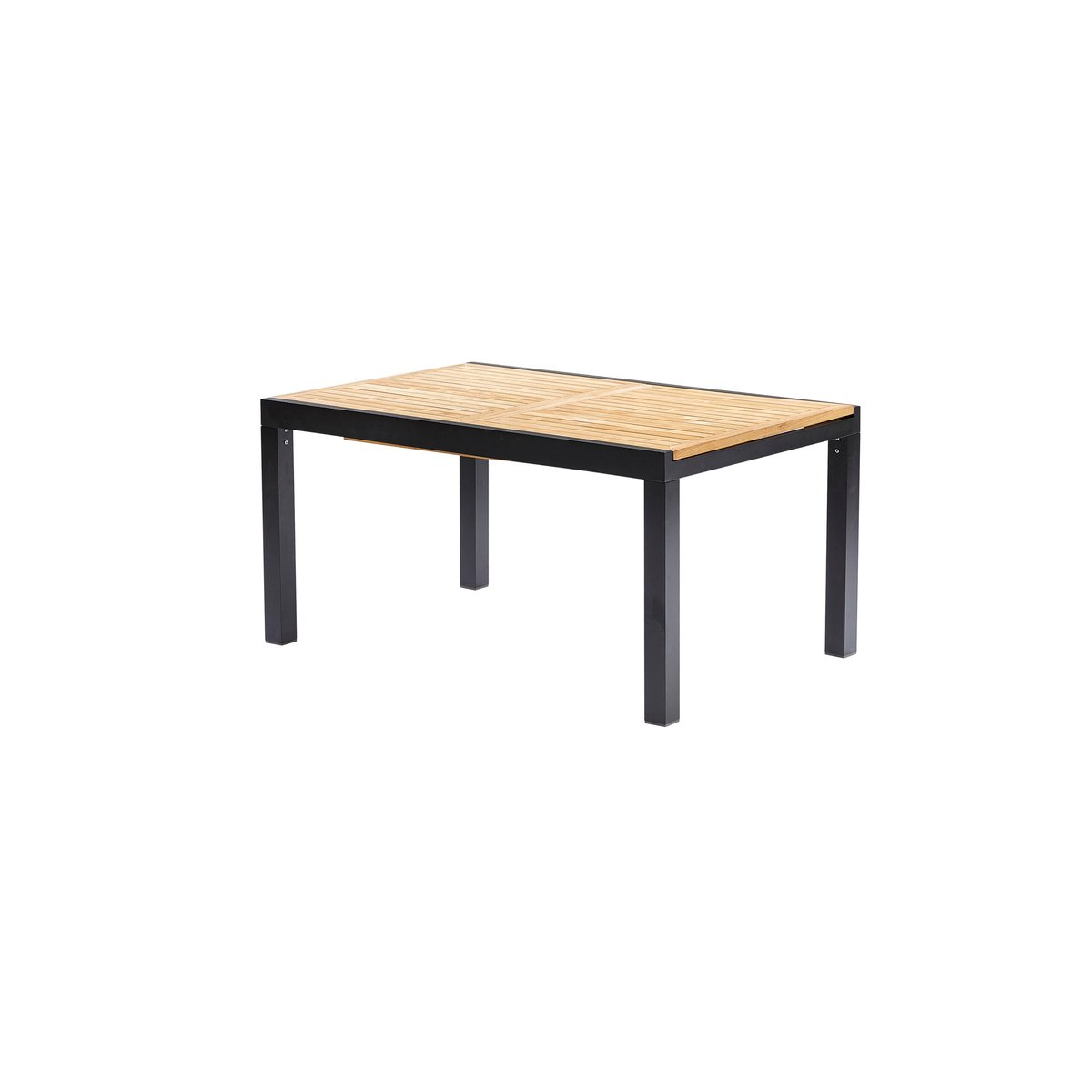 Table en aluminium, plateau teck BALITECK noir, WILSA GARDEN