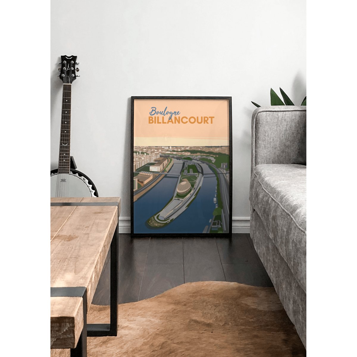 Affiche ville Boulogne-Billancourt blanc, L'AFFICHERIE