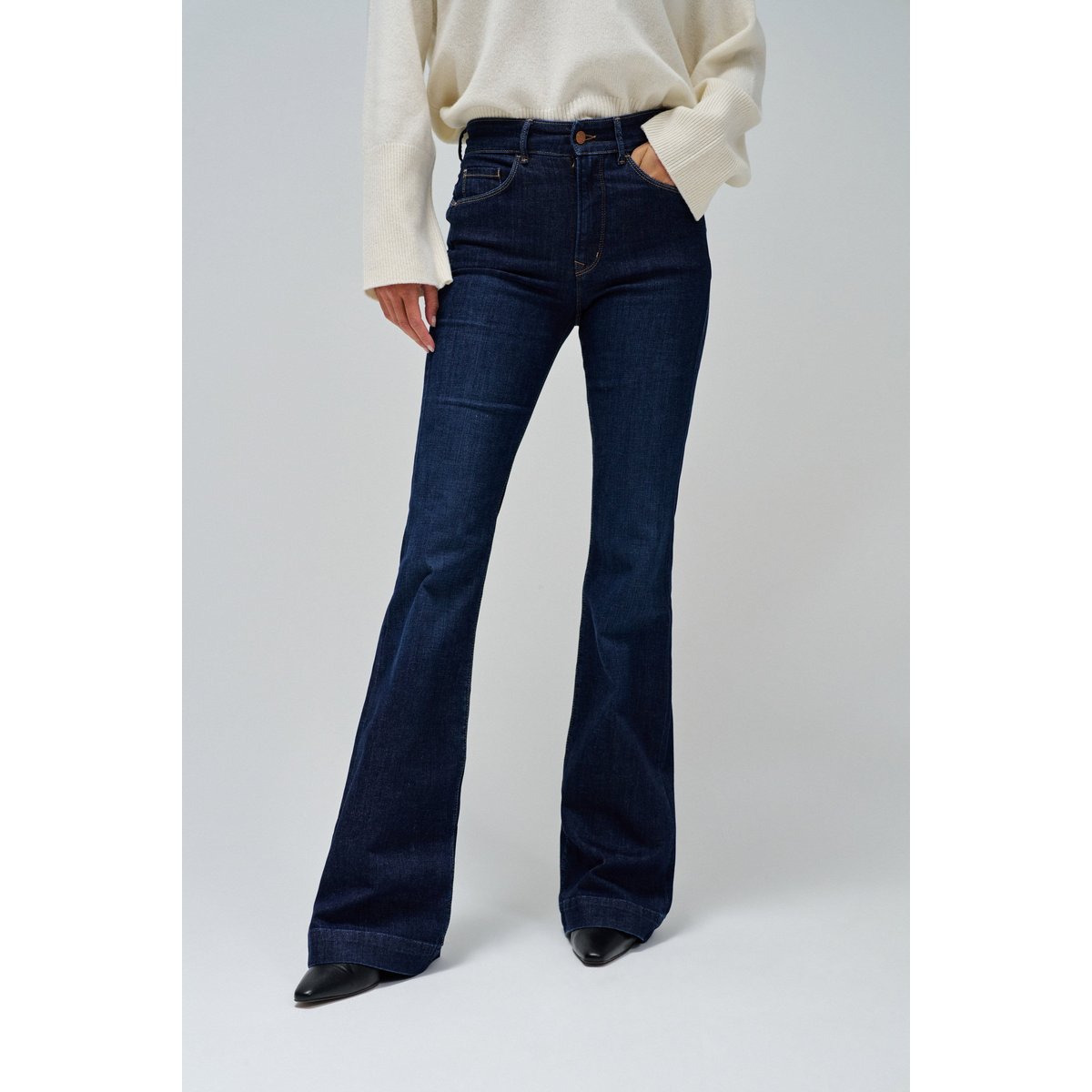 JEAN FAITH PUSH IN FLARE bleu foncé, SALSA JEANS