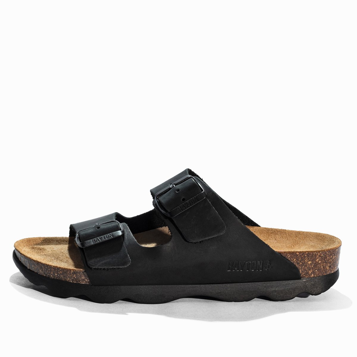 Sandales en cuir ATLAS noir, BAYTON