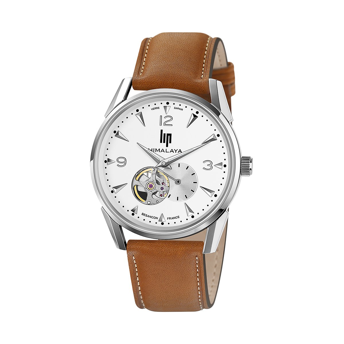 Montre Analogique HIMALAYA argenté noir marron, LIP