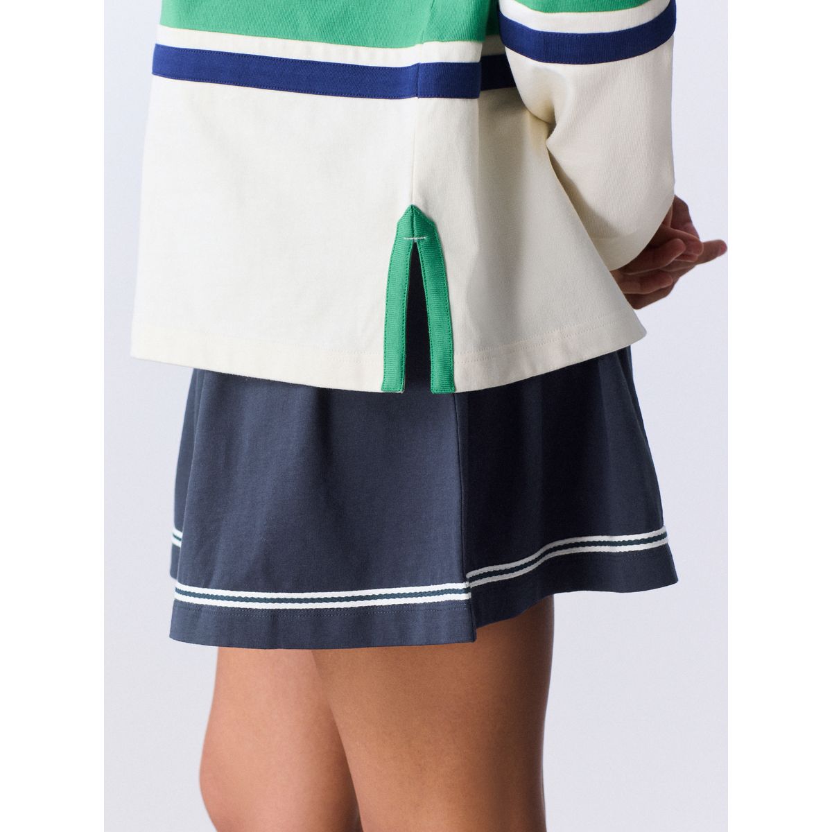 Chemise de rugby rayée snoopy sous licence crème écru, NEXT
