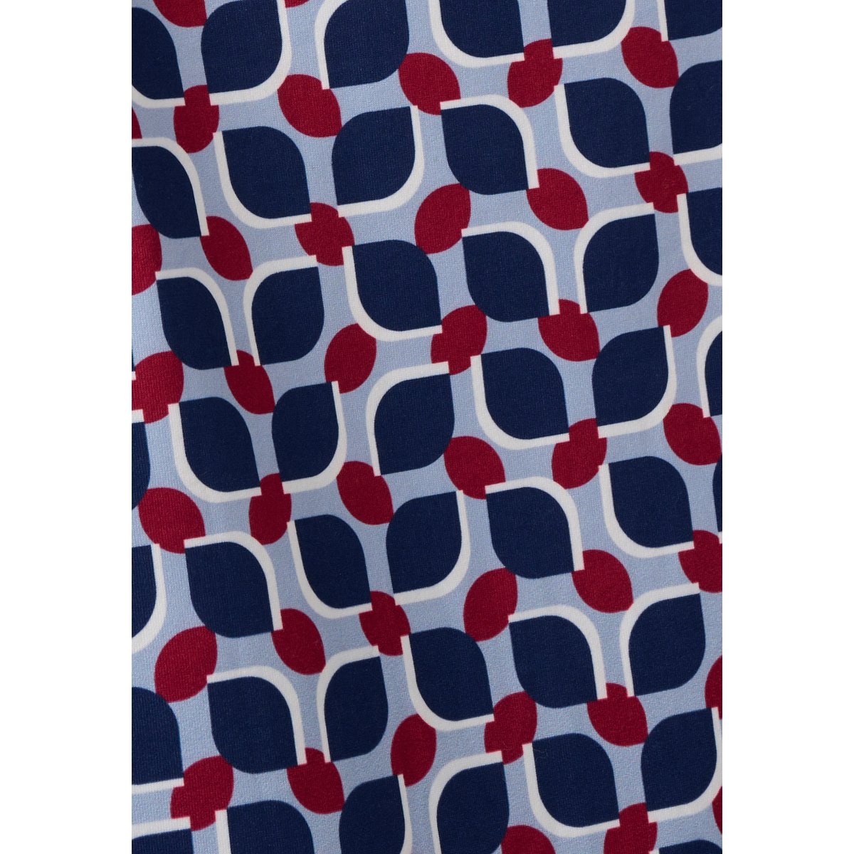 Robe imprimée maille chaude bleu graphique, DAMART