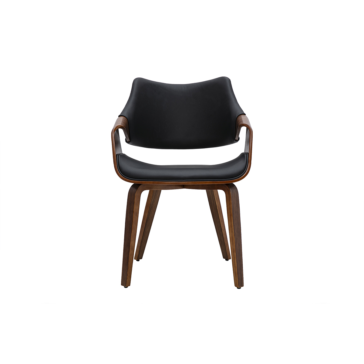 Chaises en tissu effet velours texturé beige et bois clair (lot de 2) SEVAN noir, MILIBOO
