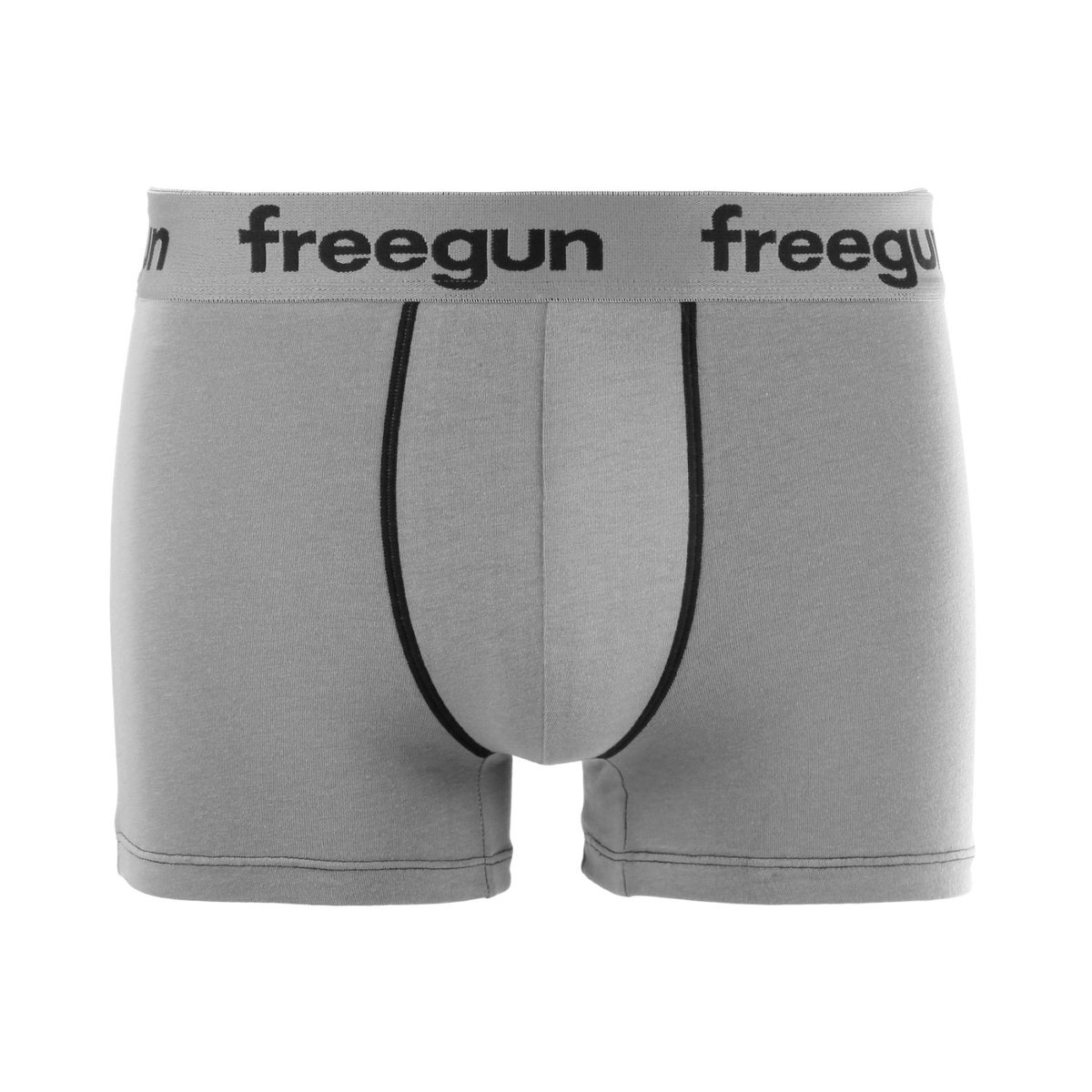 Lot De 9 Boxers Coton Uni noir/gris/bleu/blanc/rouge, FREEGUN