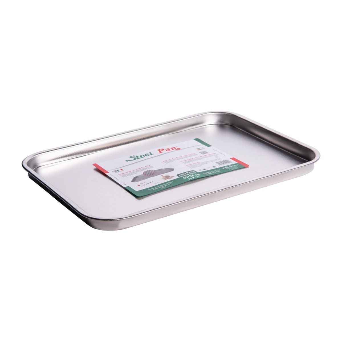 Plaque à pâtisserie 45x28x2 cm argent / métallique, STEELPAN