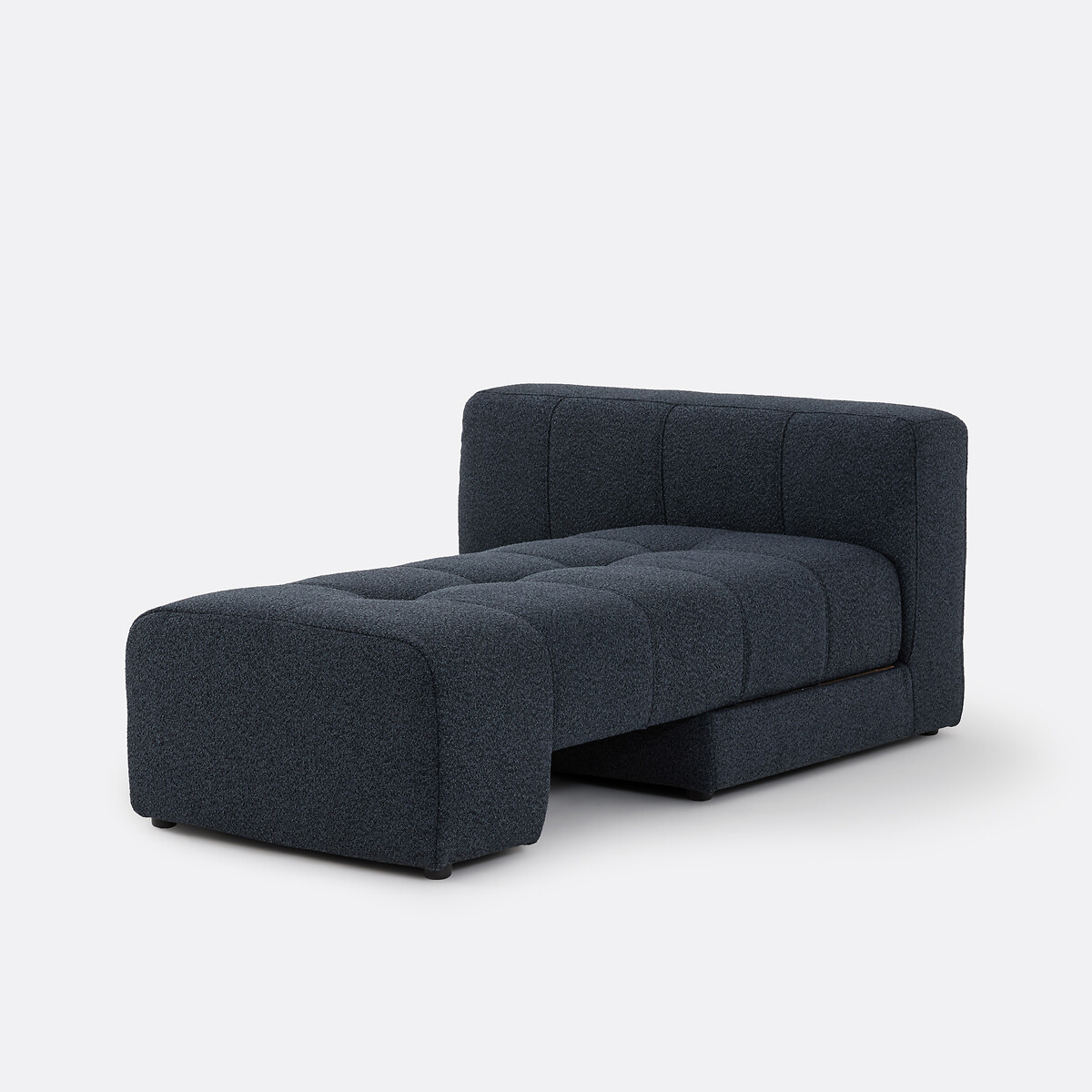 Banquette assise pivotante, gauche, modulable, en bouclette fine, FANO bleu, LA REDOUTE INTERIEURS