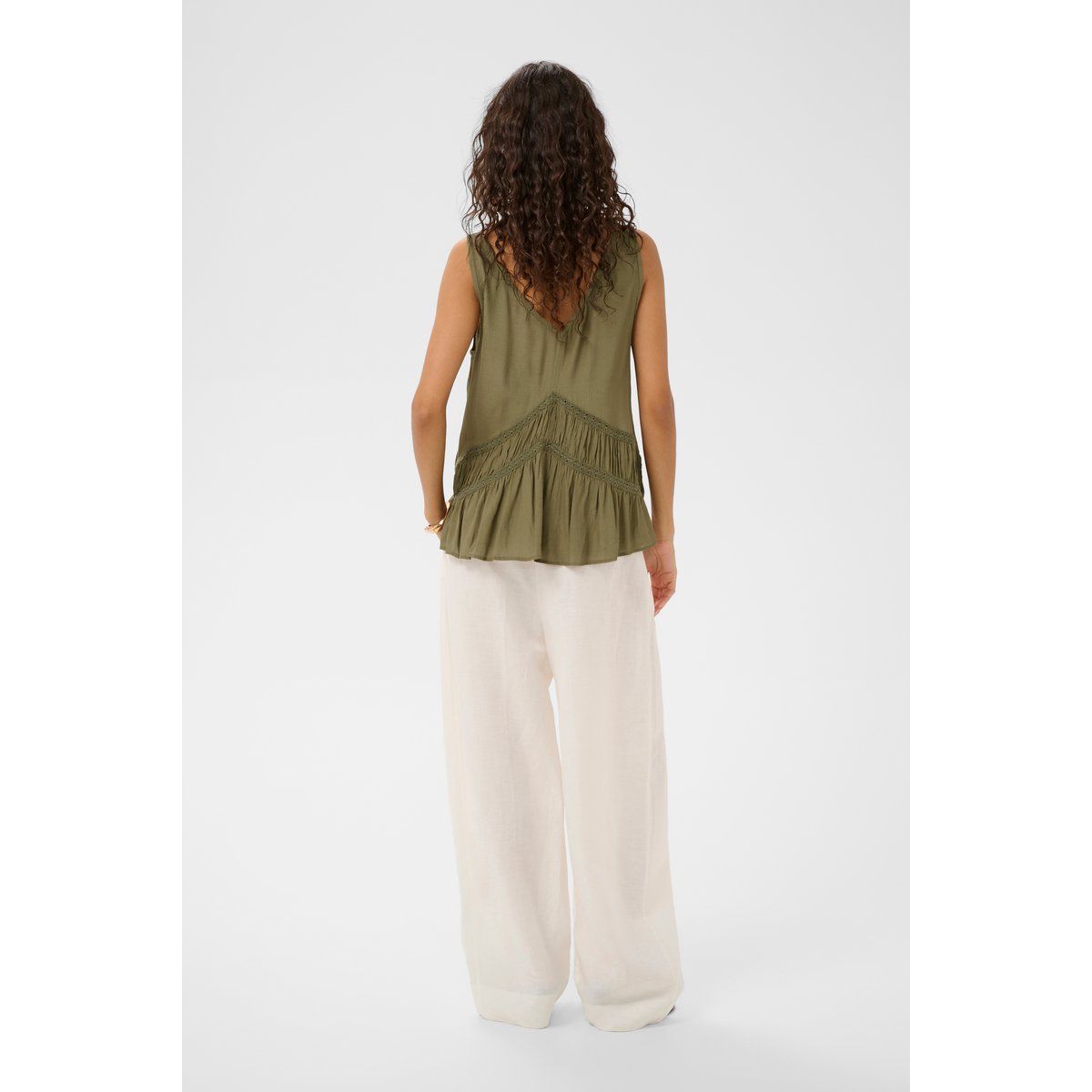Blouse à manches courtes vert dusky green, SOAKED IN LUXURY