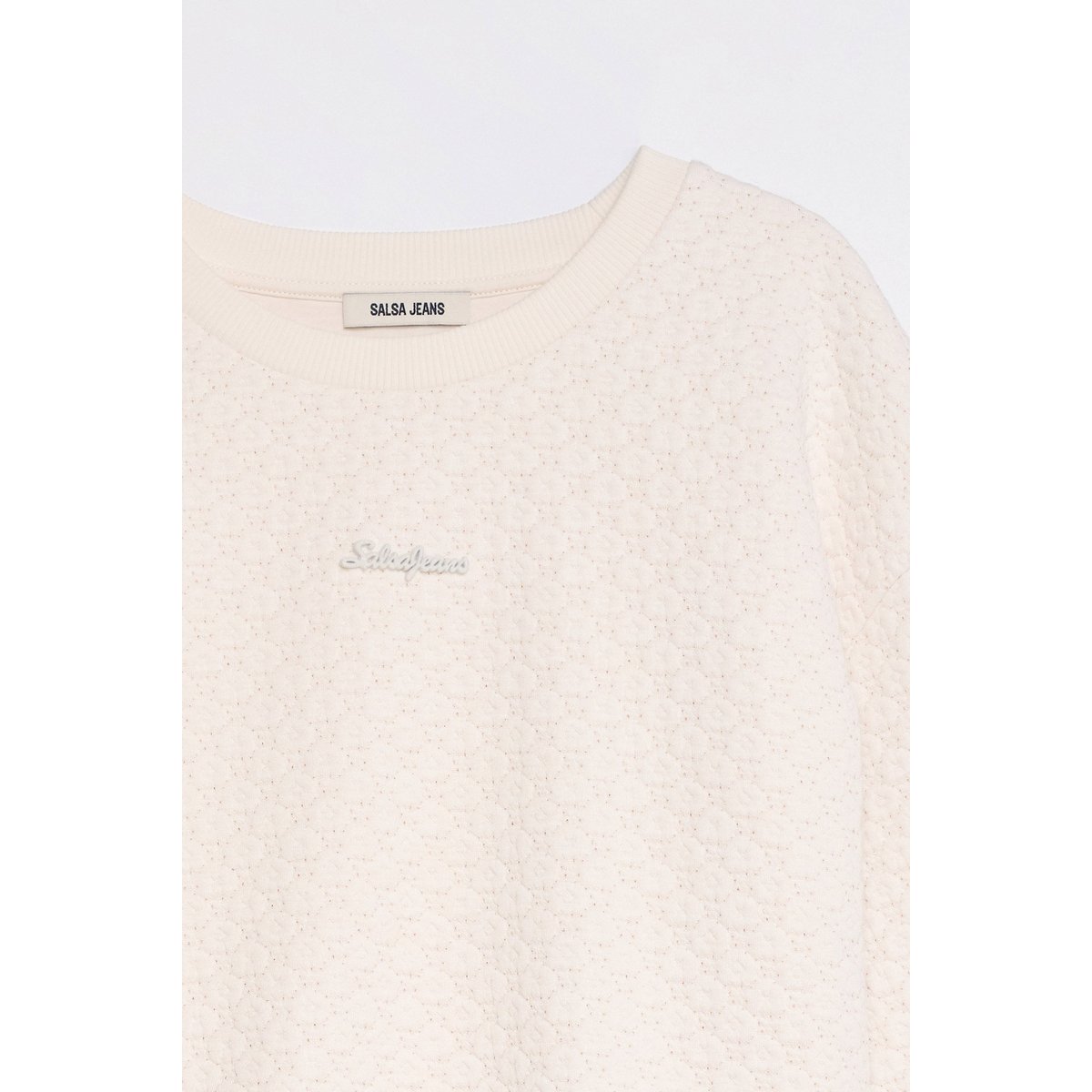 SWEATSHIRT EN JACQUARD ET Fil textile beige, SALSA JEANS