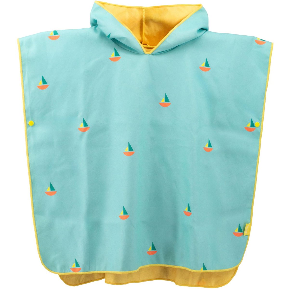 Poncho de plage bleu, jaune, orange, QUUT