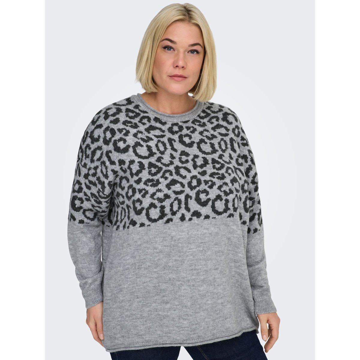Pull En Maille light grey melange 1, ONLY CARMAKOMA