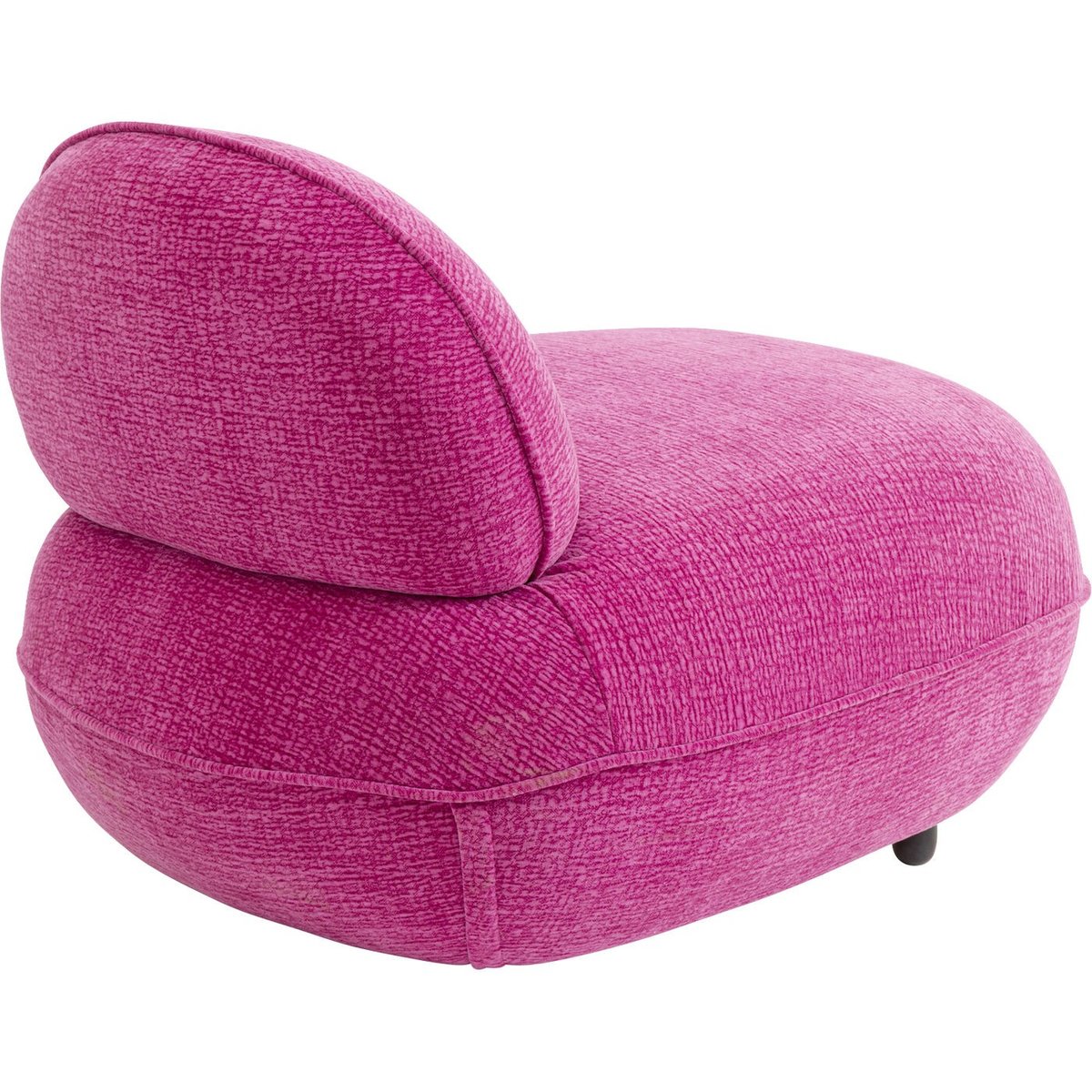 Fauteuil en polyester texturé, KUMO fuchsia, KARE DESIGN