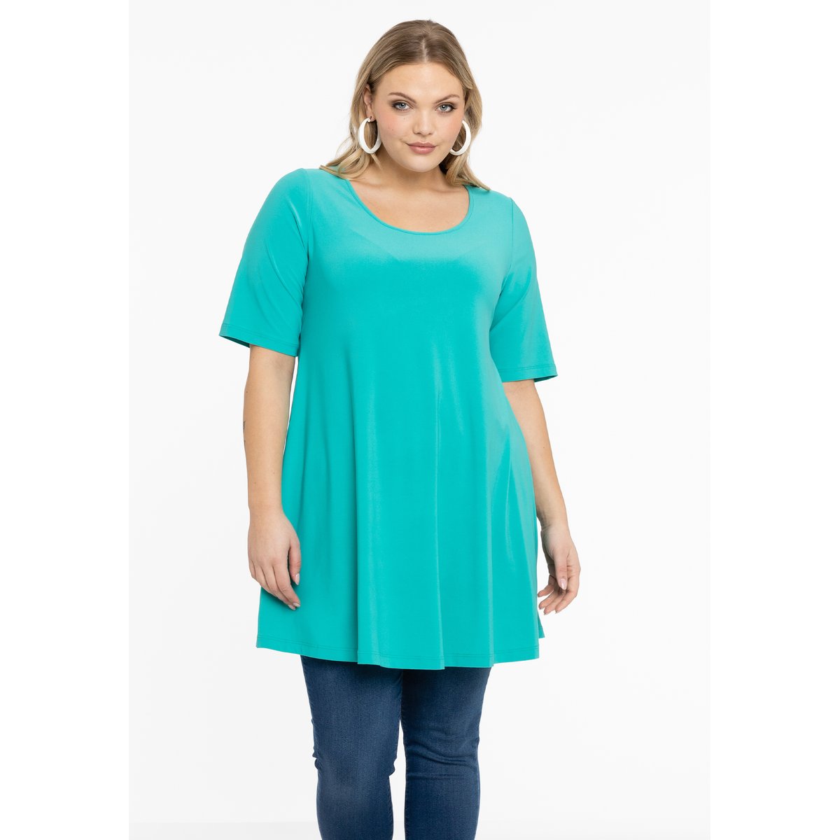 T-shirt long turquoise, YOEK