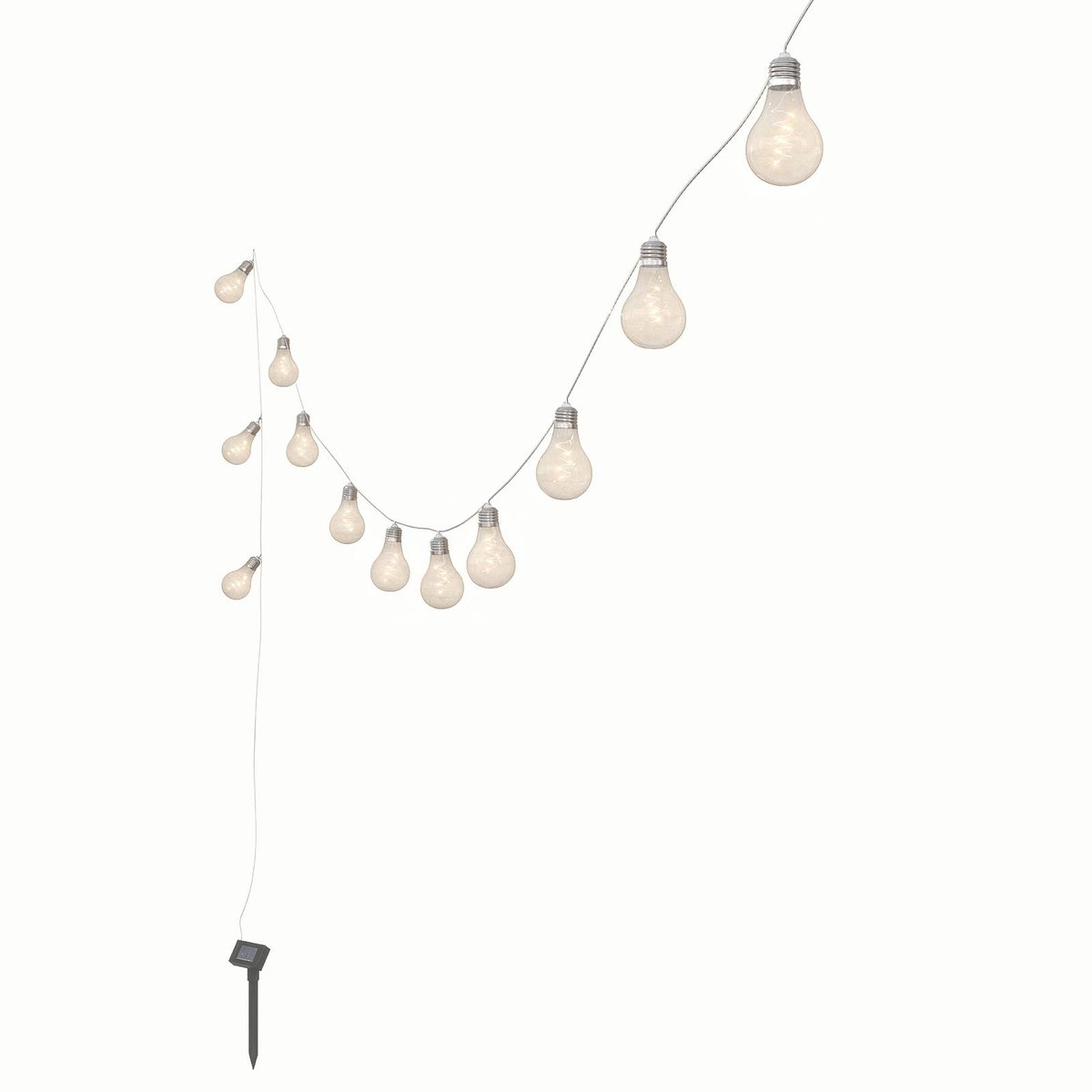 Lampe solaire LED, Lampini transparent, noir, LINDBY