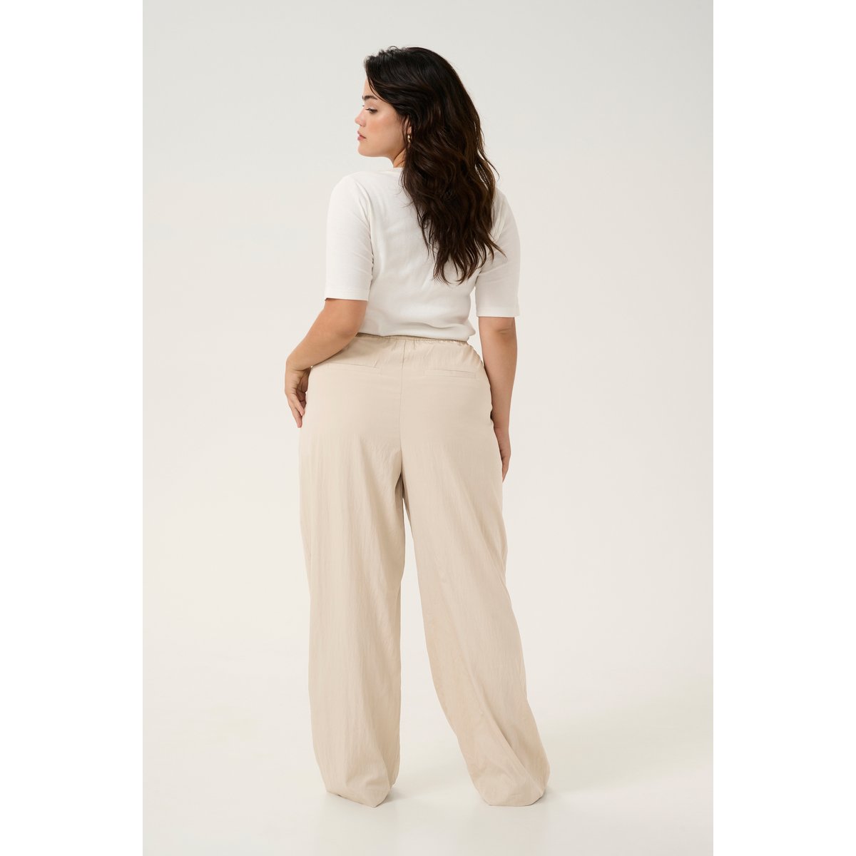 Casual pants beige feather gray, KAFFE CURVE