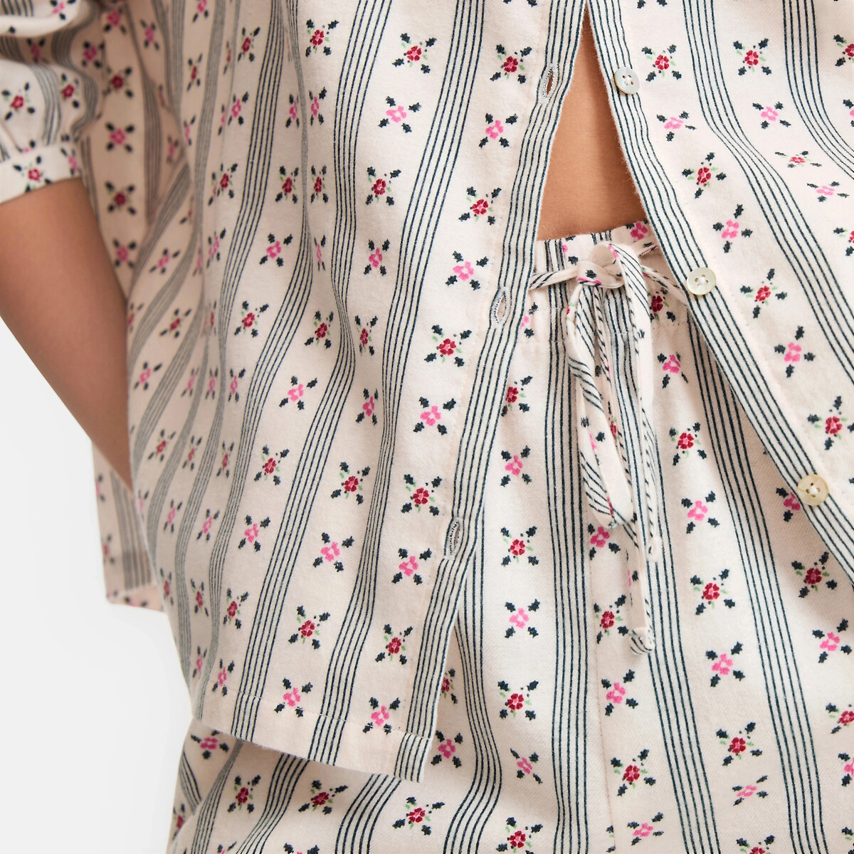 Pyjama 2 pièces en flanelle, imprimé fleurs imprimé floral, LA REDOUTE COLLECTIONS