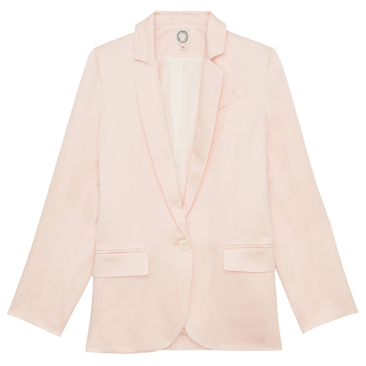 Veste Bruna en viscose mélangée rose pâle pale pink, INES DE LA FRESSANGE PARIS