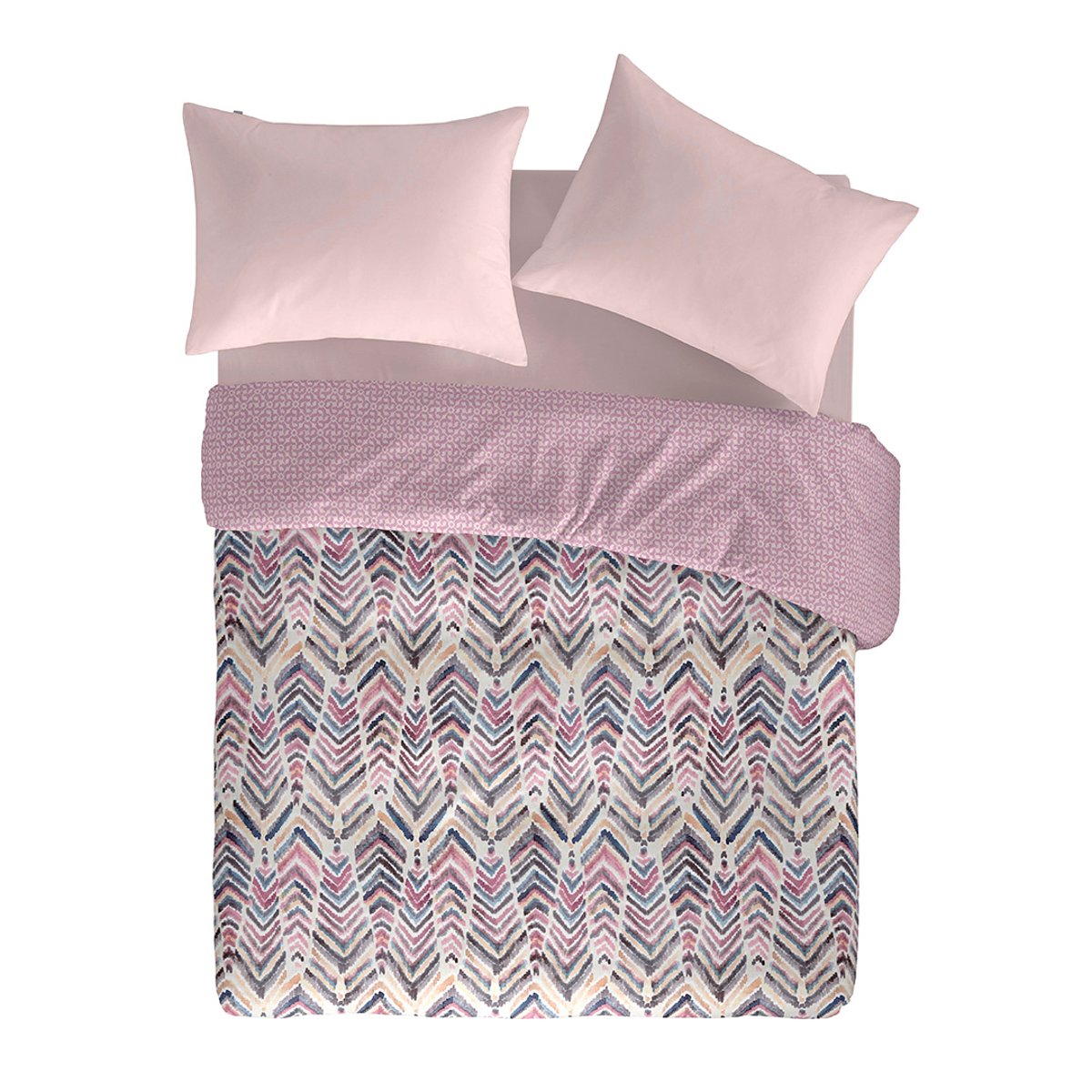 Housse de couette 100% coton ZEYA rose, NAF NAF HOME