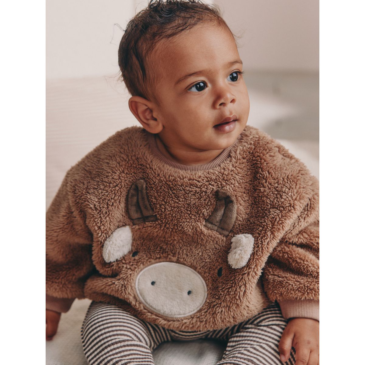 Sweat et leggings en molleton pour bébé hamish brun, NEXT