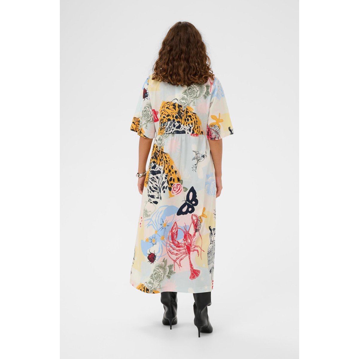 Robe bleu rouge blue/red animal, CULTURE