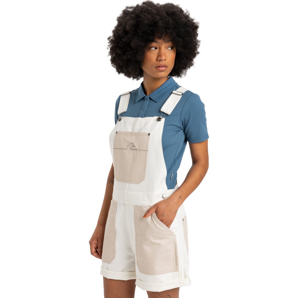 Salopette LYA blanc snow white, QUIKSILVER