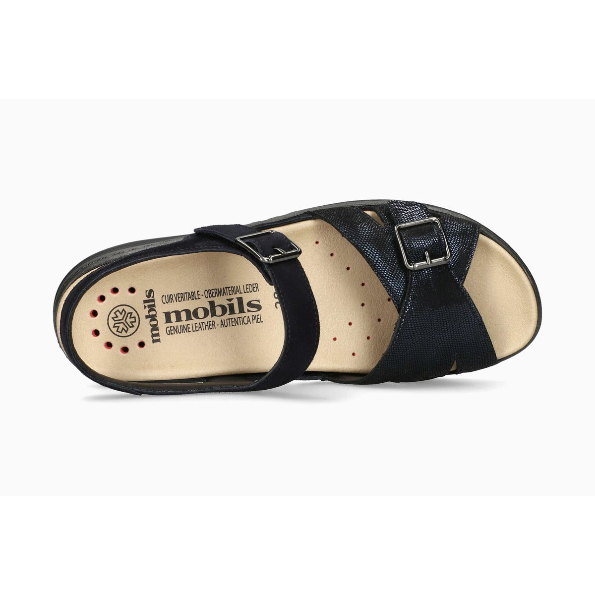 Sandales en cuir LEONNA bleu navy 5149, MEPHISTO