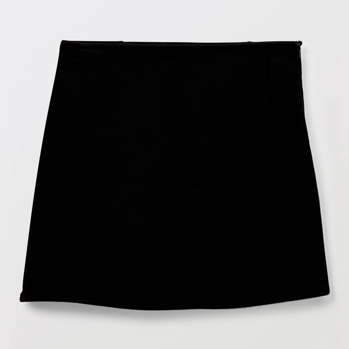 Jupe courte unie contenant de la laine noir, MONOPRIX