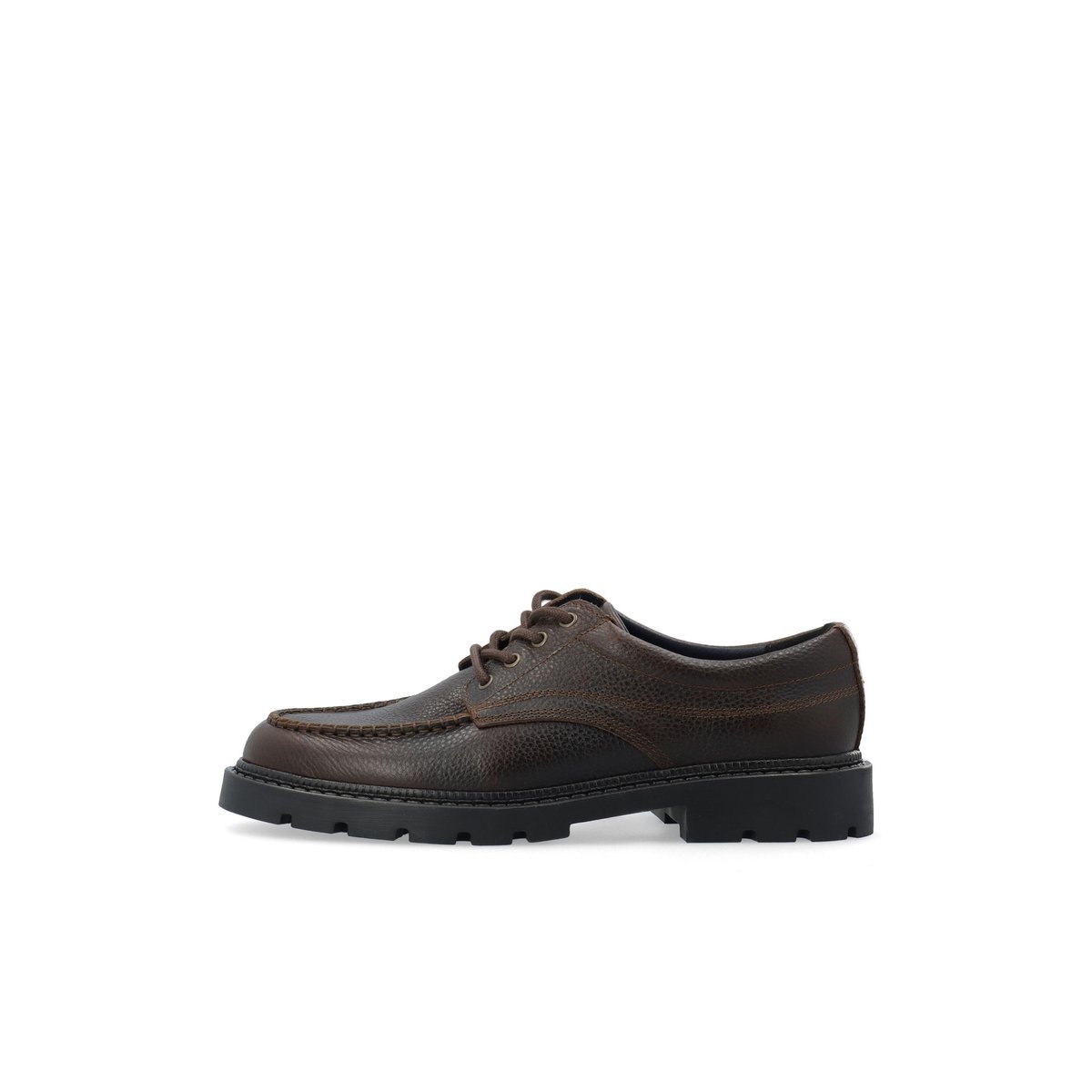 Derbies En Cuir darkbrown1, BIANCO