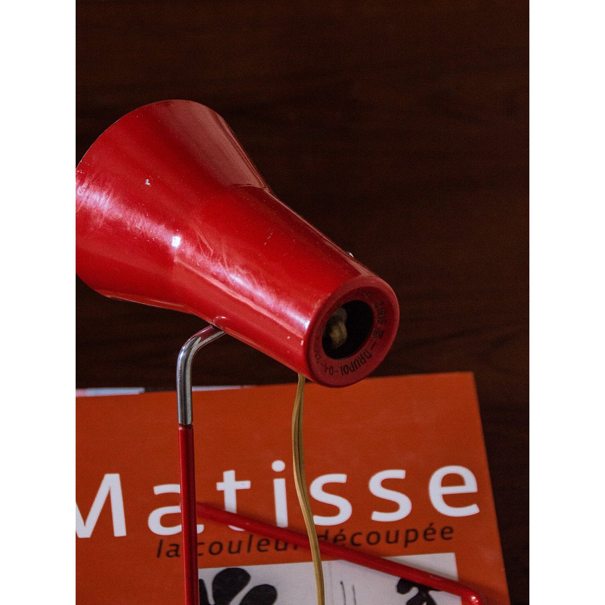 Lampe à poser vintage Julia N°379 - Bon état rouge, DEBONGOUT