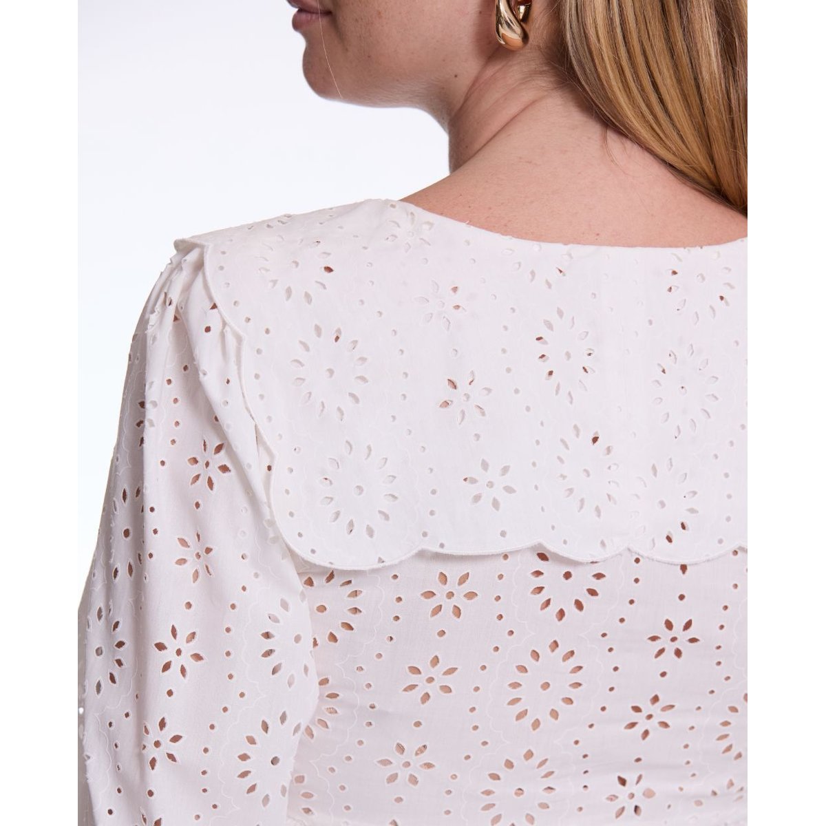 Blouse de grossesse et allaitement Clothilde blanc, CACHE COEUR