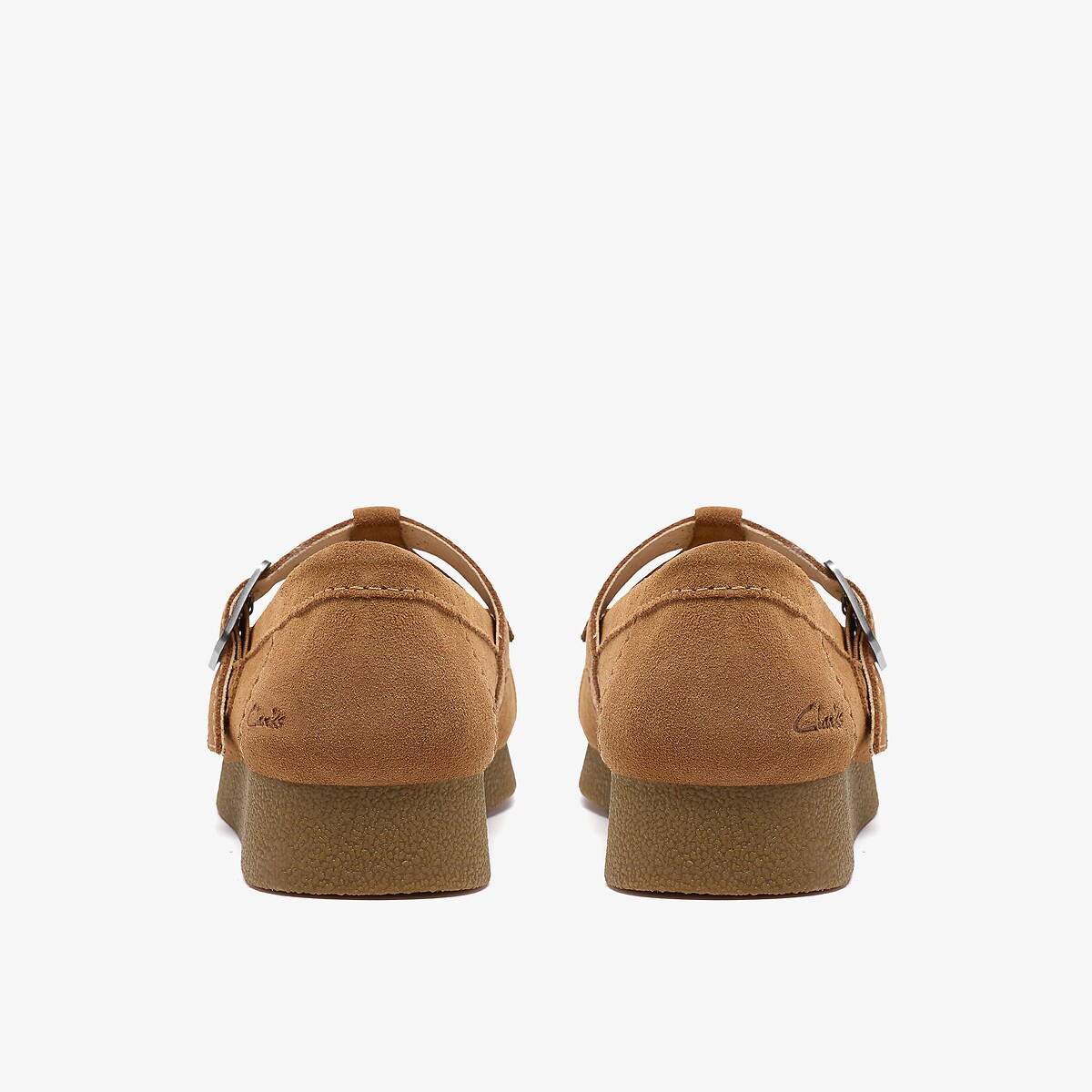 Wallabee Evo Bar suede ballet pumps cinnamon, CLARKS