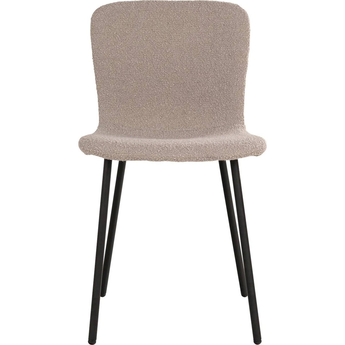 Chaise de salle à manger HALVETS bouclette beige bouclette et noir, RECOLLECTION