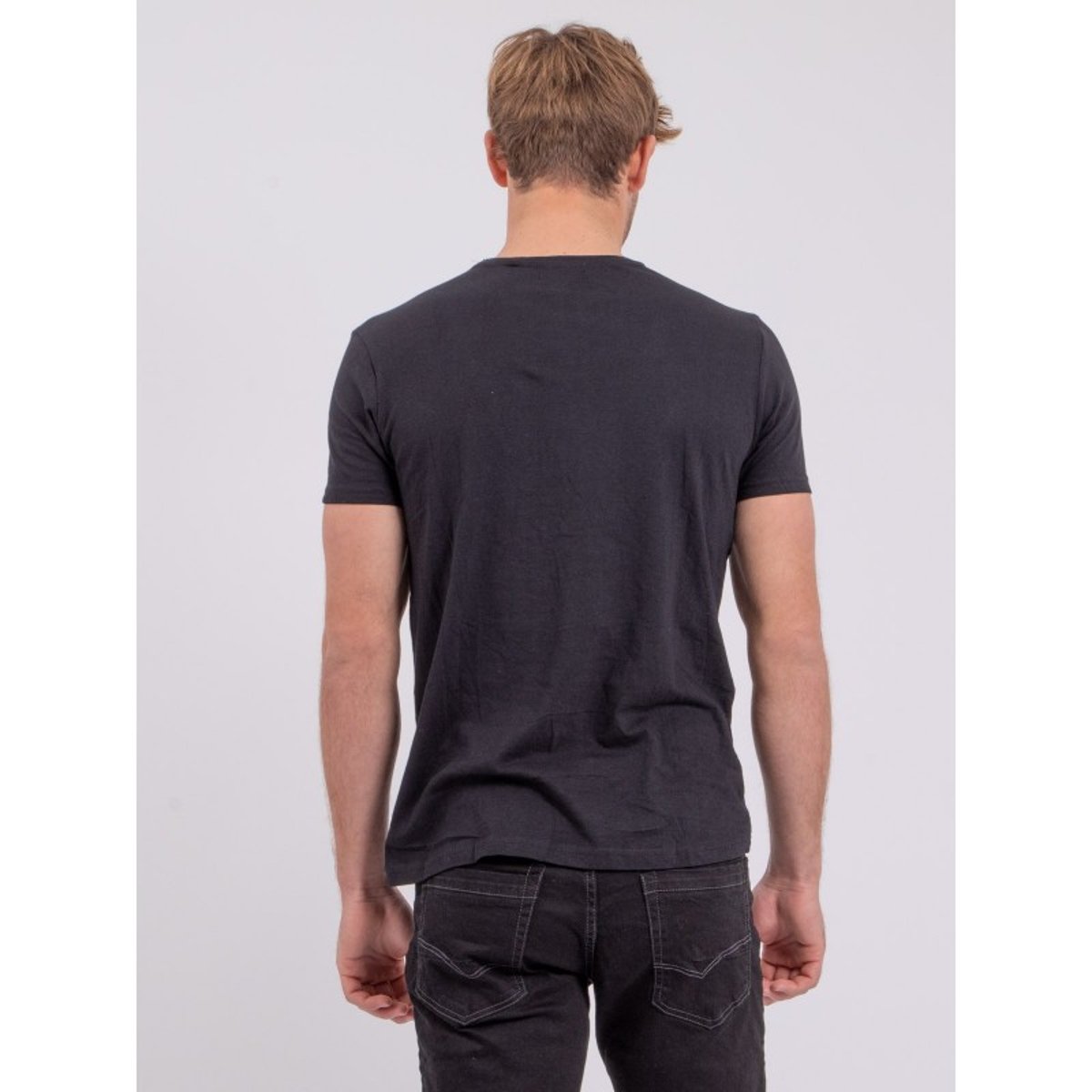 T-shirt Col Rond Pur Coton Nabojan noir, RITCHIE