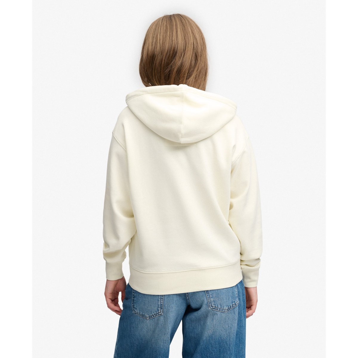 Sweat à capuche Country Crest coupe décontractée crème, SUPERDRY