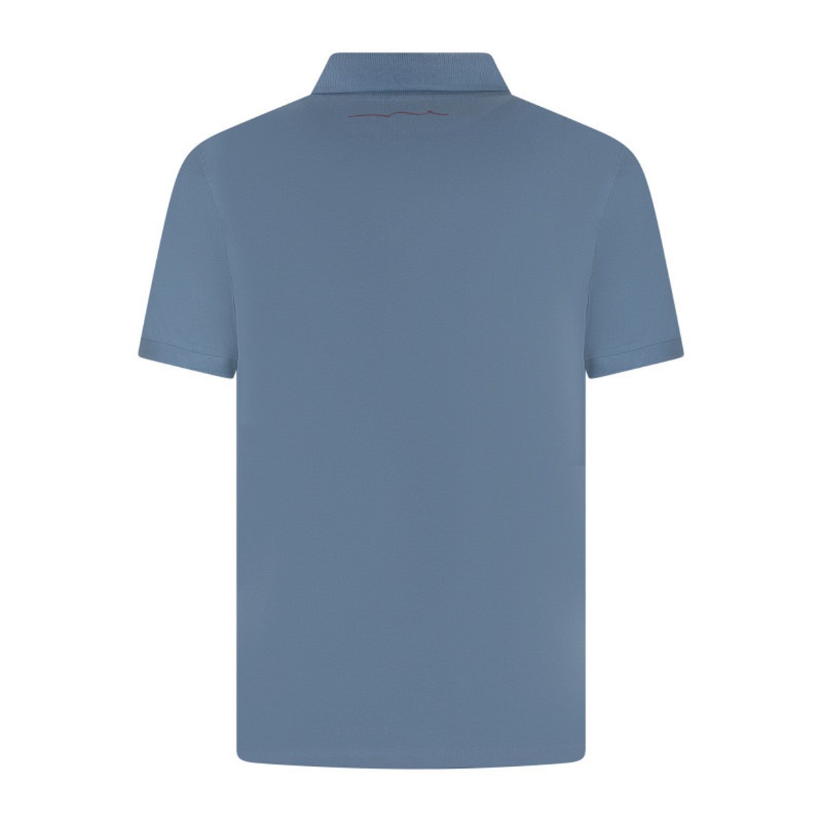 Polo en coton bleu ciel uni avec une coupe ajustée et des boutons ciel, TEDDY SMITH