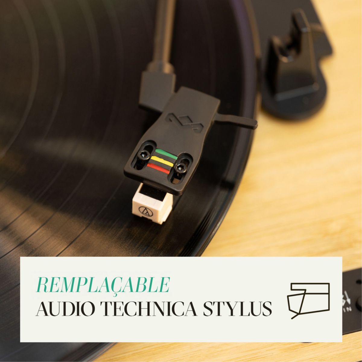 Platine vinyle avec enceintes - Pack Revolution bois, noir, MARLEY