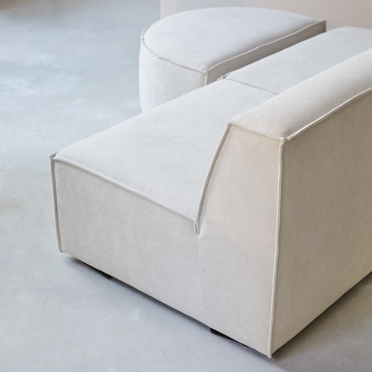 Banquette en Tissu, DARIO beige, TIKAMOON