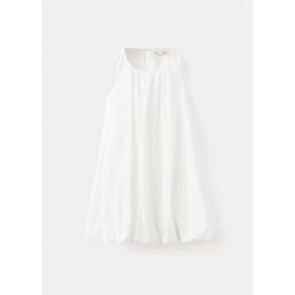Robe courte ballon blanc, MANGO KIDS