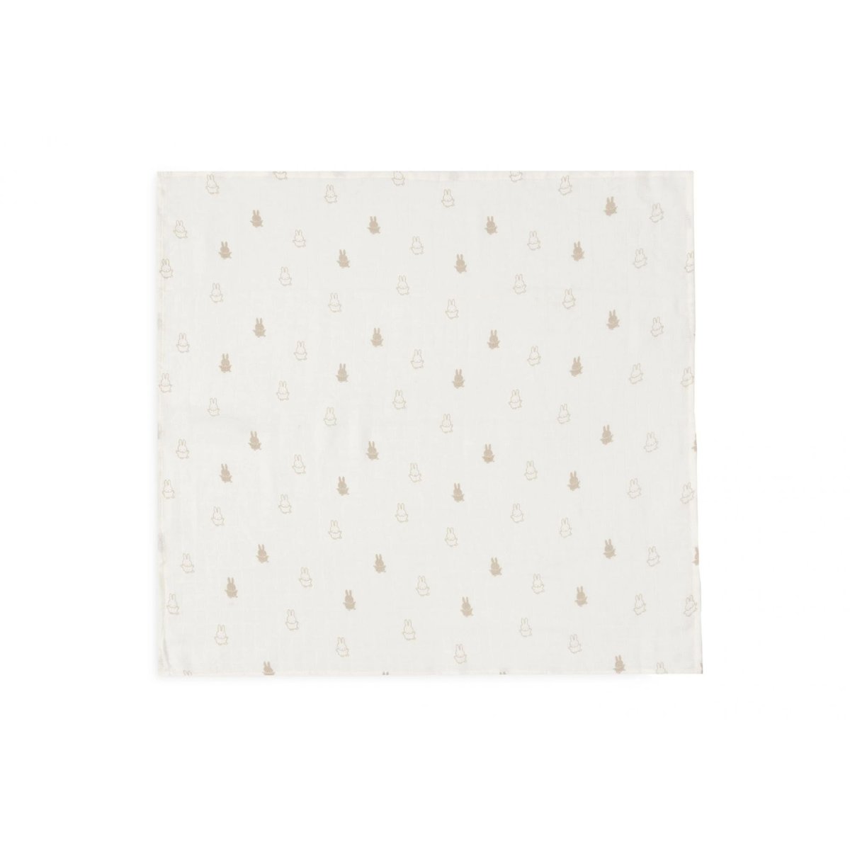 Lot de 3 langes gaze de coton 70 x 70 cm Happy Miffy Nougat couleur unique, JOLLEIN