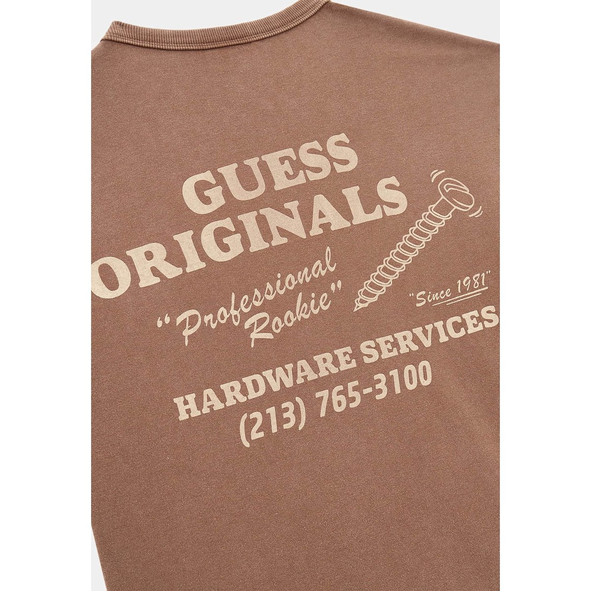 T-Shirt Logo Imprimé marron, GUESS JEANS