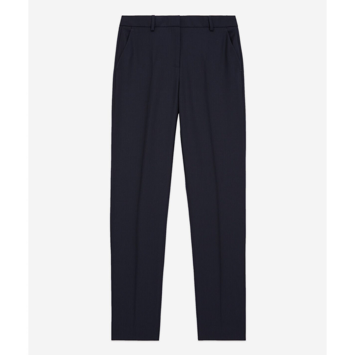 Pantalón recto de lana azul marino, THE KOOPLES