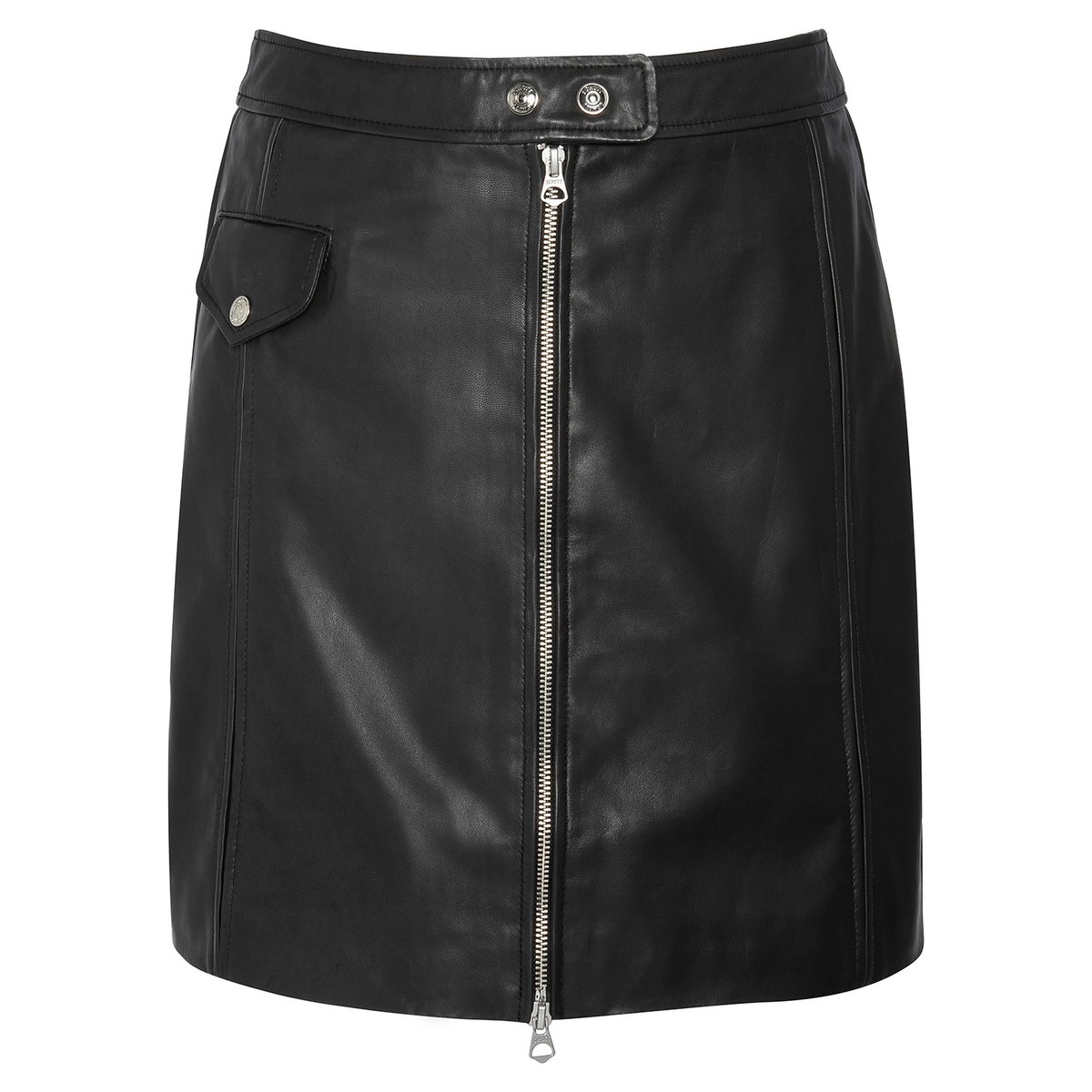 Jupe en cuir noir, SCHOTT