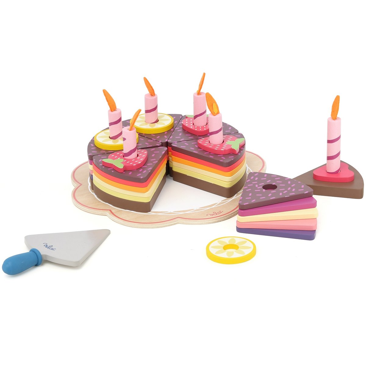 Gros gâteau d'anniversaire marron, VILAC