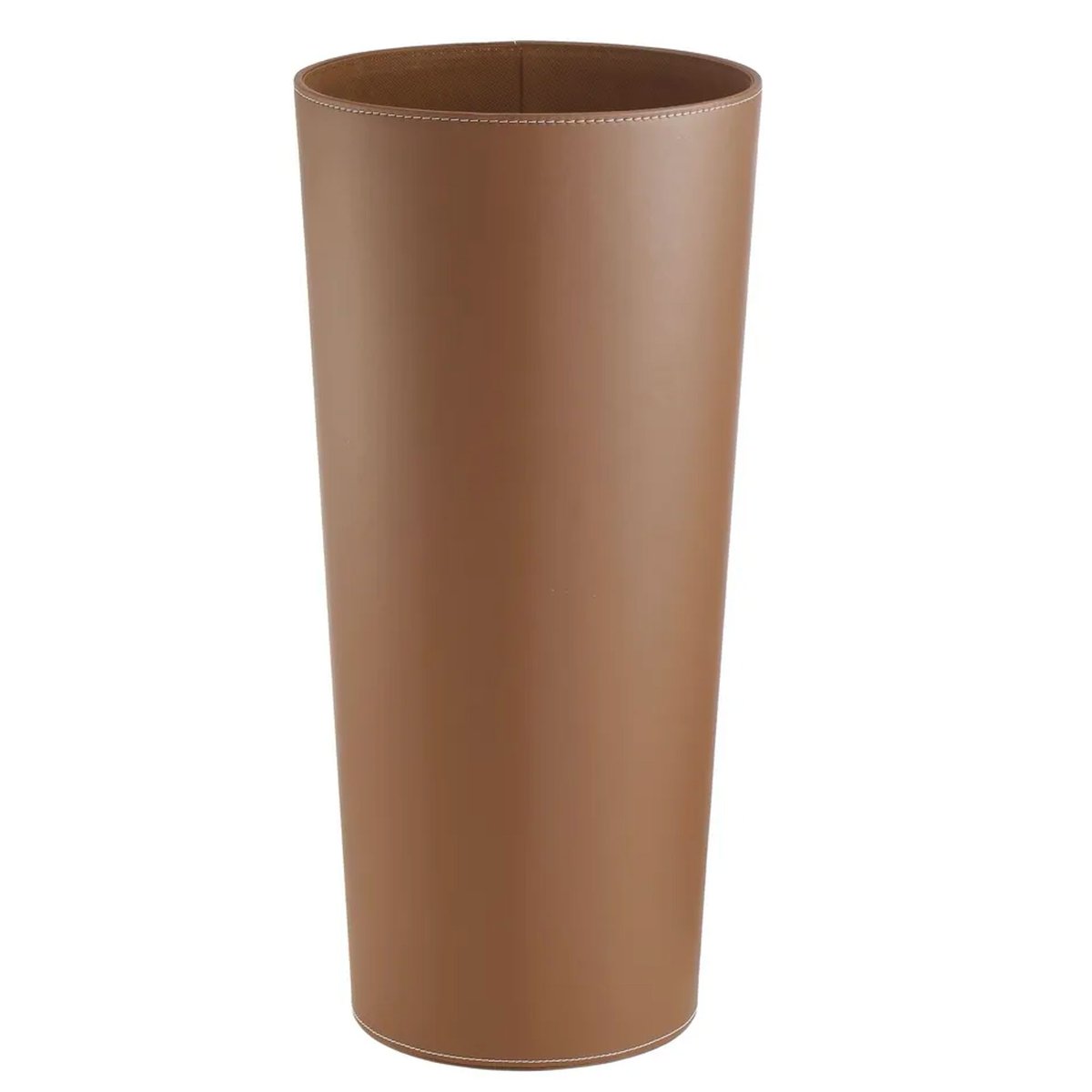 Porte-parapluie rond en similicuir marron 26x26x55cm marron, WADIGA