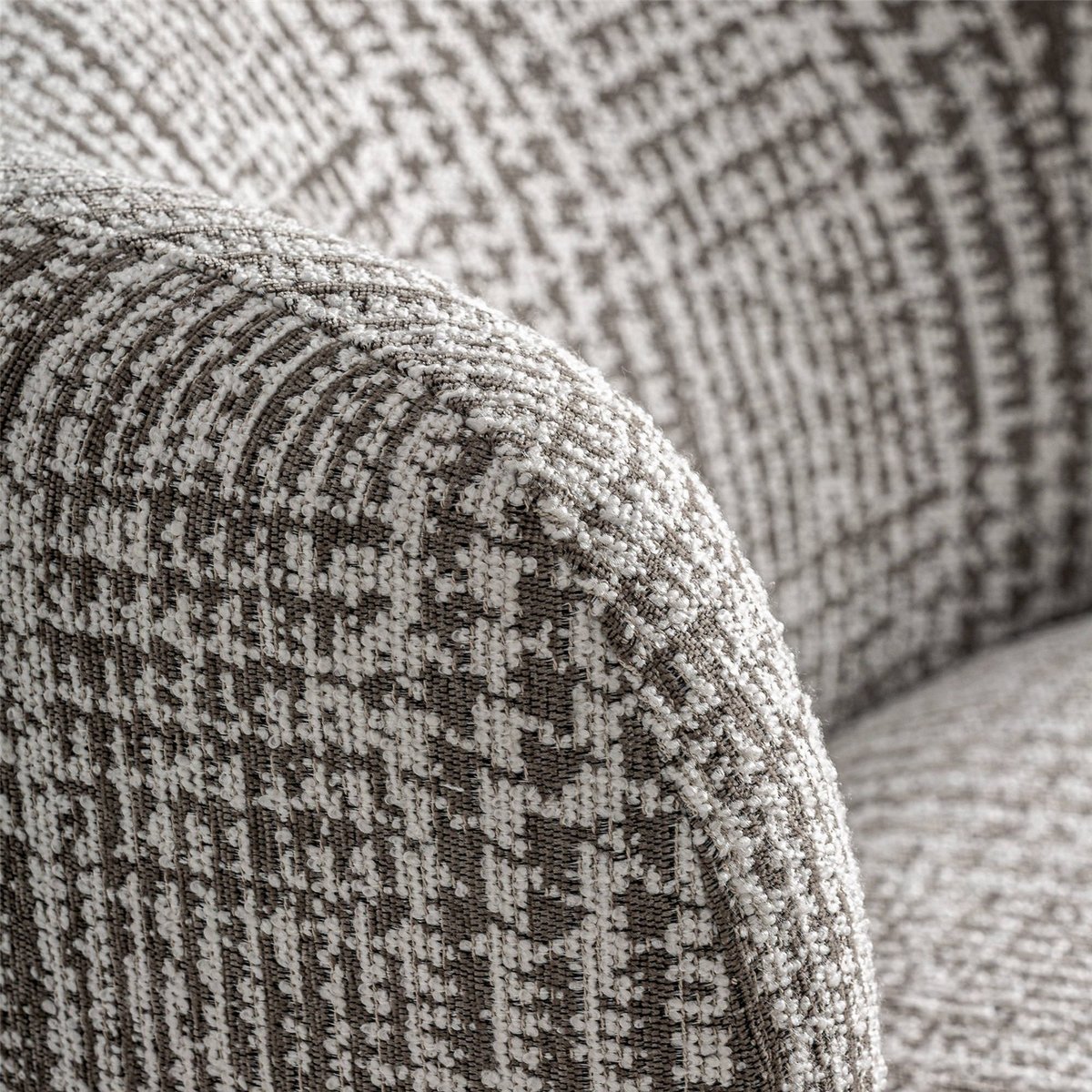 Fauteuil rotatif effet marbré gris marbré et pin brun clair, RECOLLECTION