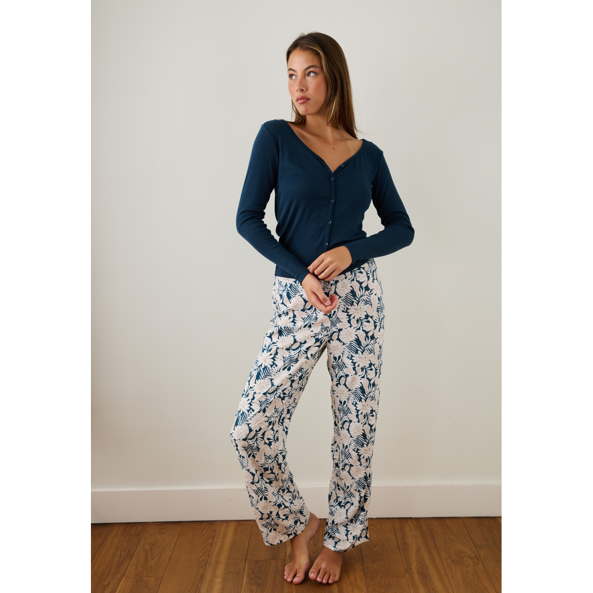 T-shirt manches longues Emma bleu, VARIANCE